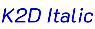 K2D Italic フォント